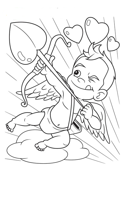 Cupid coloring page