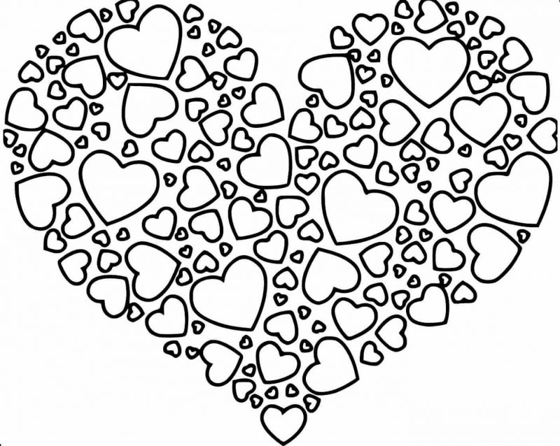 Heart coloring page turkau