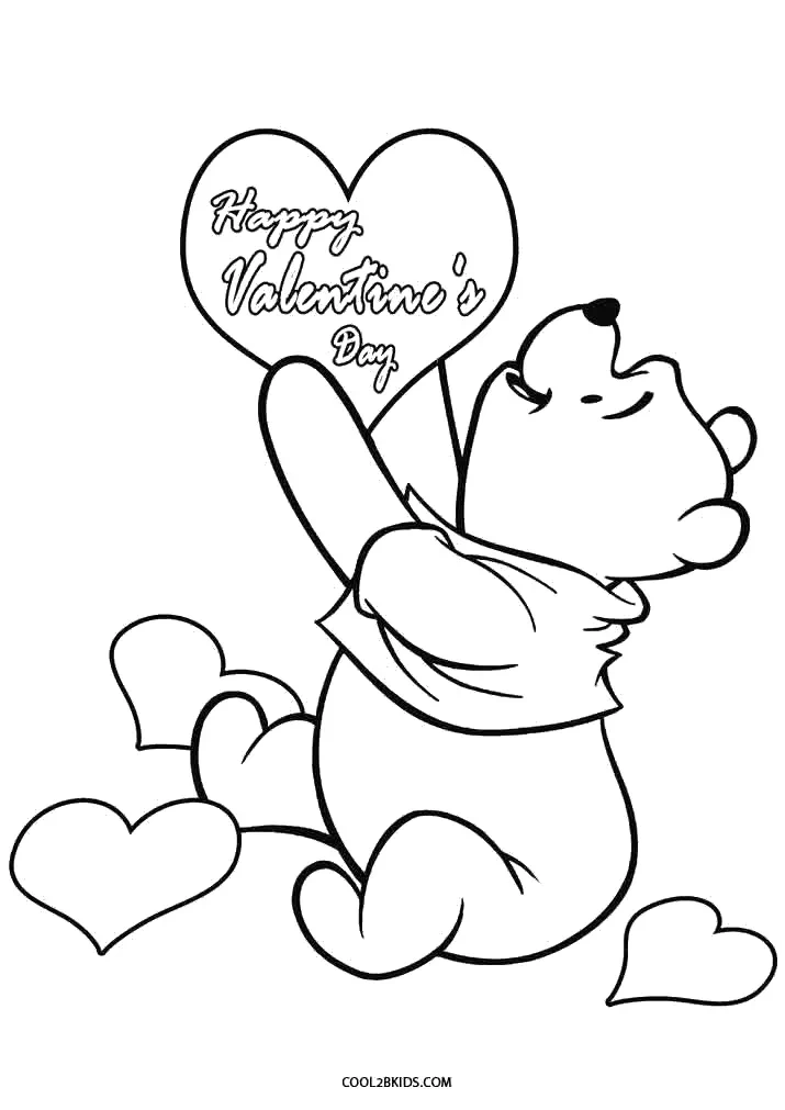 Printable valentines day coloring pages for kids